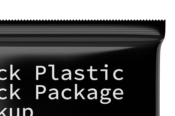 Black Plastic Snack Package Mockup in Product Mockups - product preview 1