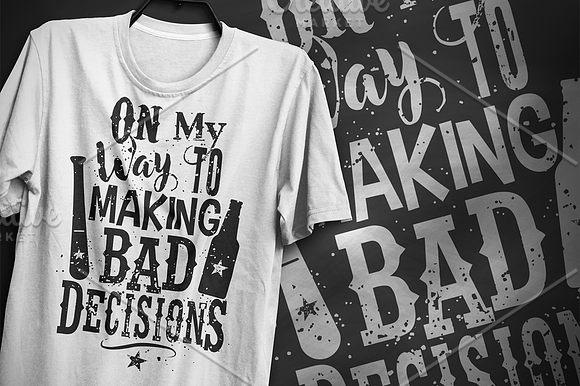 Bad decisions - T-Shirt Design in Illustrations - product preview 1