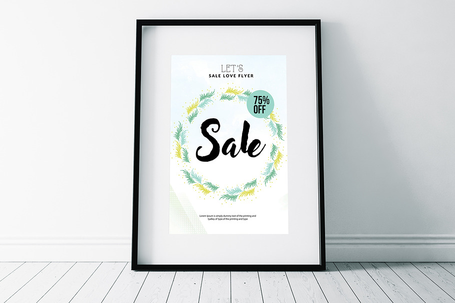 Sale Typography Psd Flyer Templates