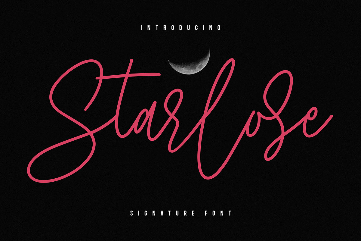 Starlose Signature Font in Script Fonts - product preview 8