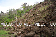 Landslide on the mountain road
