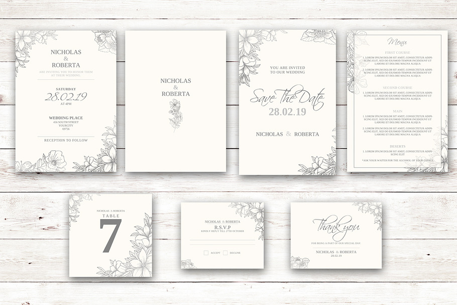 Wedding Invitation Suit in Wedding Templates - product preview 8