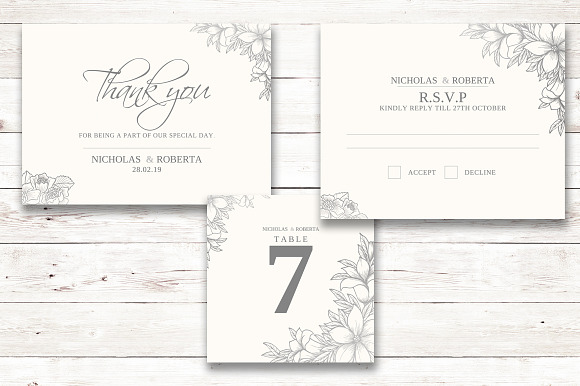 Wedding Invitation Suit in Wedding Templates - product preview 3