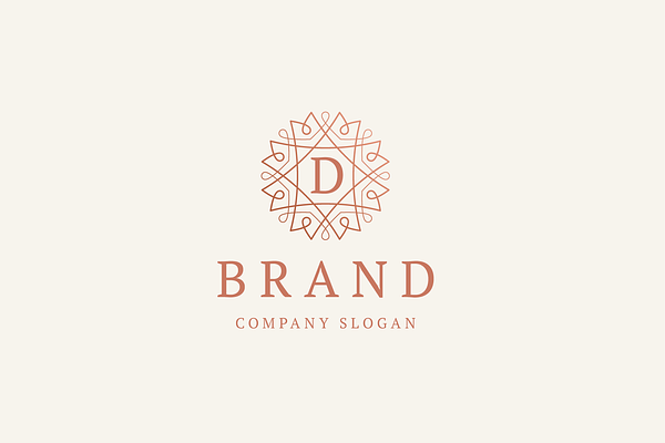 D brand logo