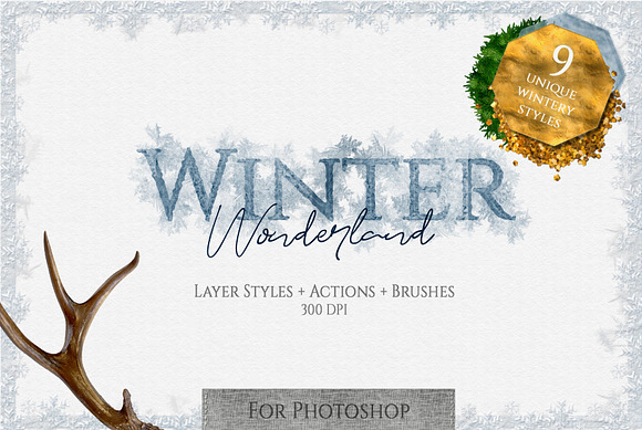 Winter Wonderland Style Kit in Photoshop Layer Styles - product preview 3