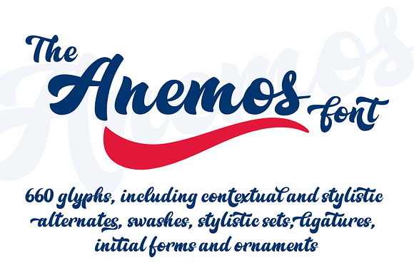 Anemos in Script Fonts - product preview 1