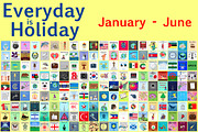 365 holidays cards + calendar 2019