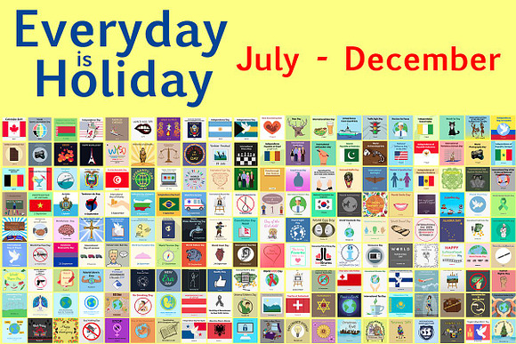 365 holidays cards + calendar 2019 in Card Templates - product preview 1