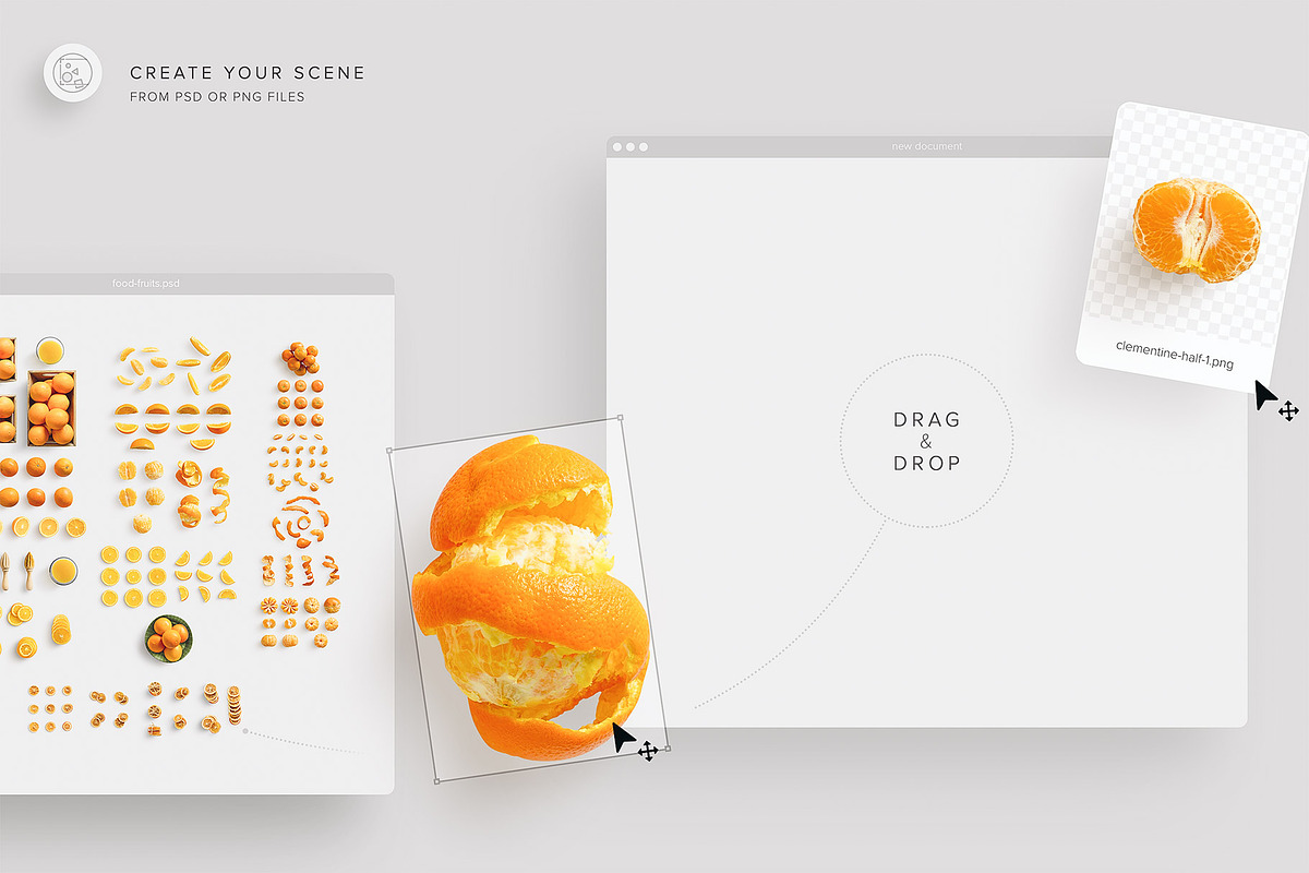 Fruits Oranges Citrus Scene Creator in Scene Creator Mockups - product preview 8