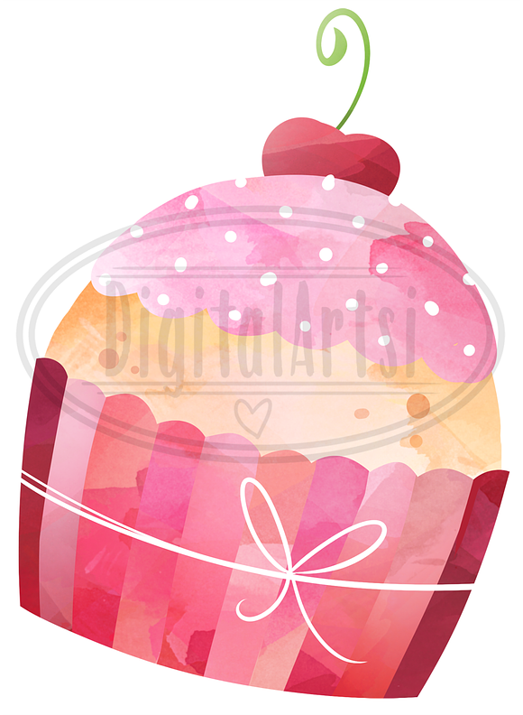 Watercolor Valentines Day Clipart in Illustrations - product preview 2
