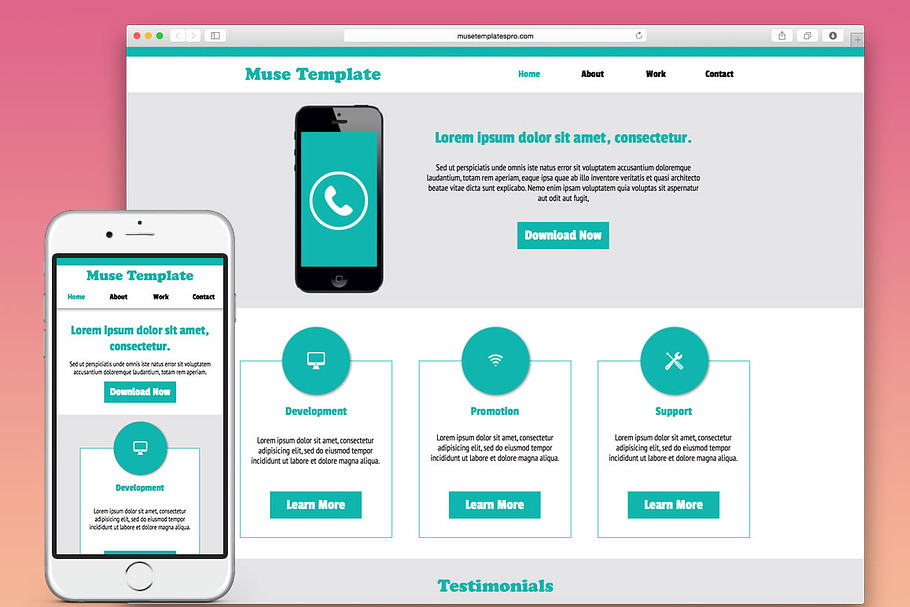 Developer Adobe Muse Template in App Templates - product preview 8