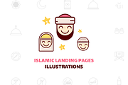 Islamic landing page illustration