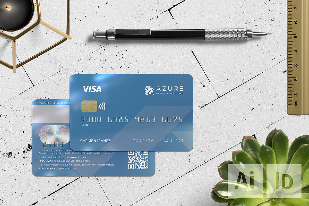 Azure Bank Card in Card Templates - product preview 8