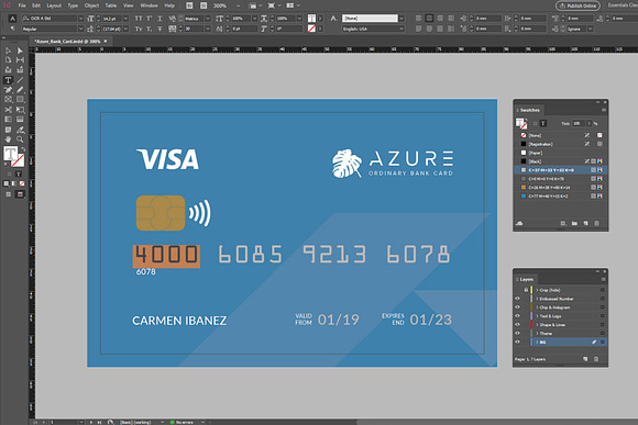 Azure Bank Card in Card Templates - product preview 6