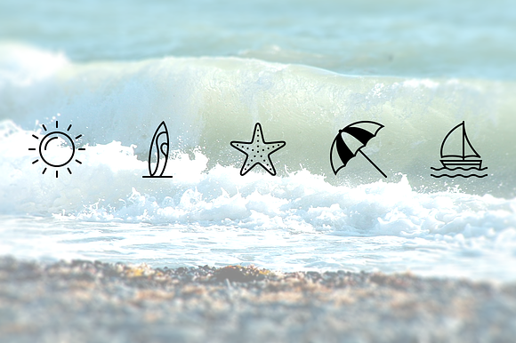 Summertime. A perfect summer iconset in Sports Icons - product preview 1