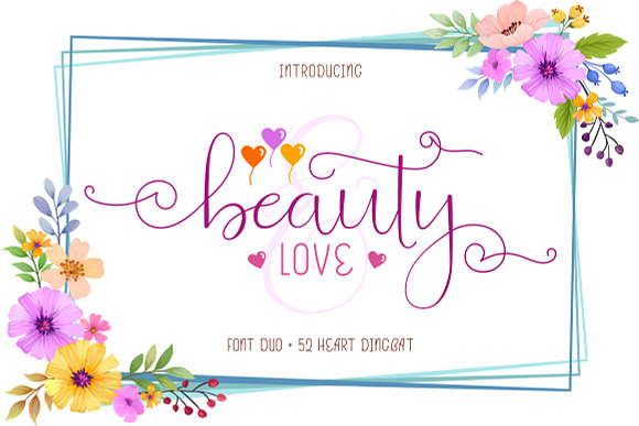Beauty and Love - Font Duo + Extra in Love Fonts - product preview 5