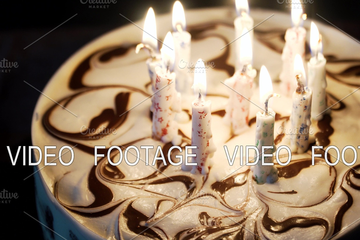 Birthday cake with candles. in Graphics - product preview 8