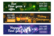 Set of Colorful Sale Posters New