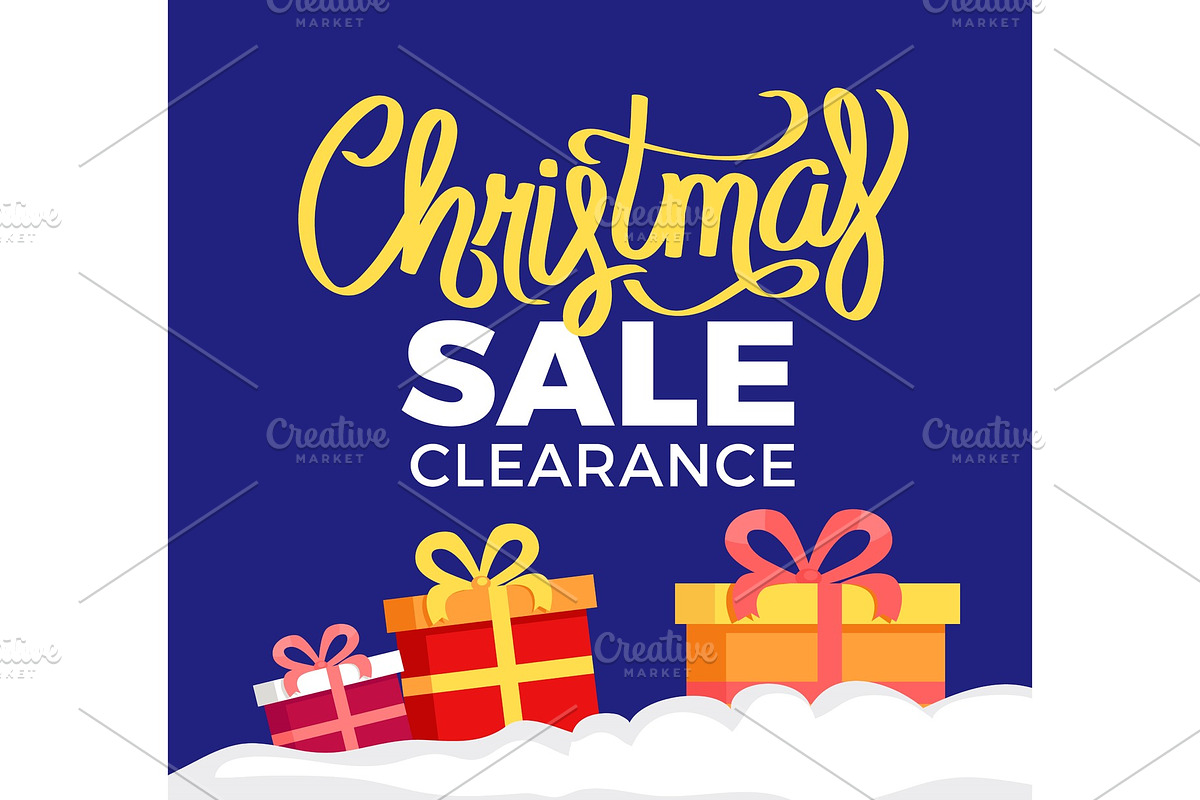 Christmas Sale Clearance Poster with in Objects - product preview 8