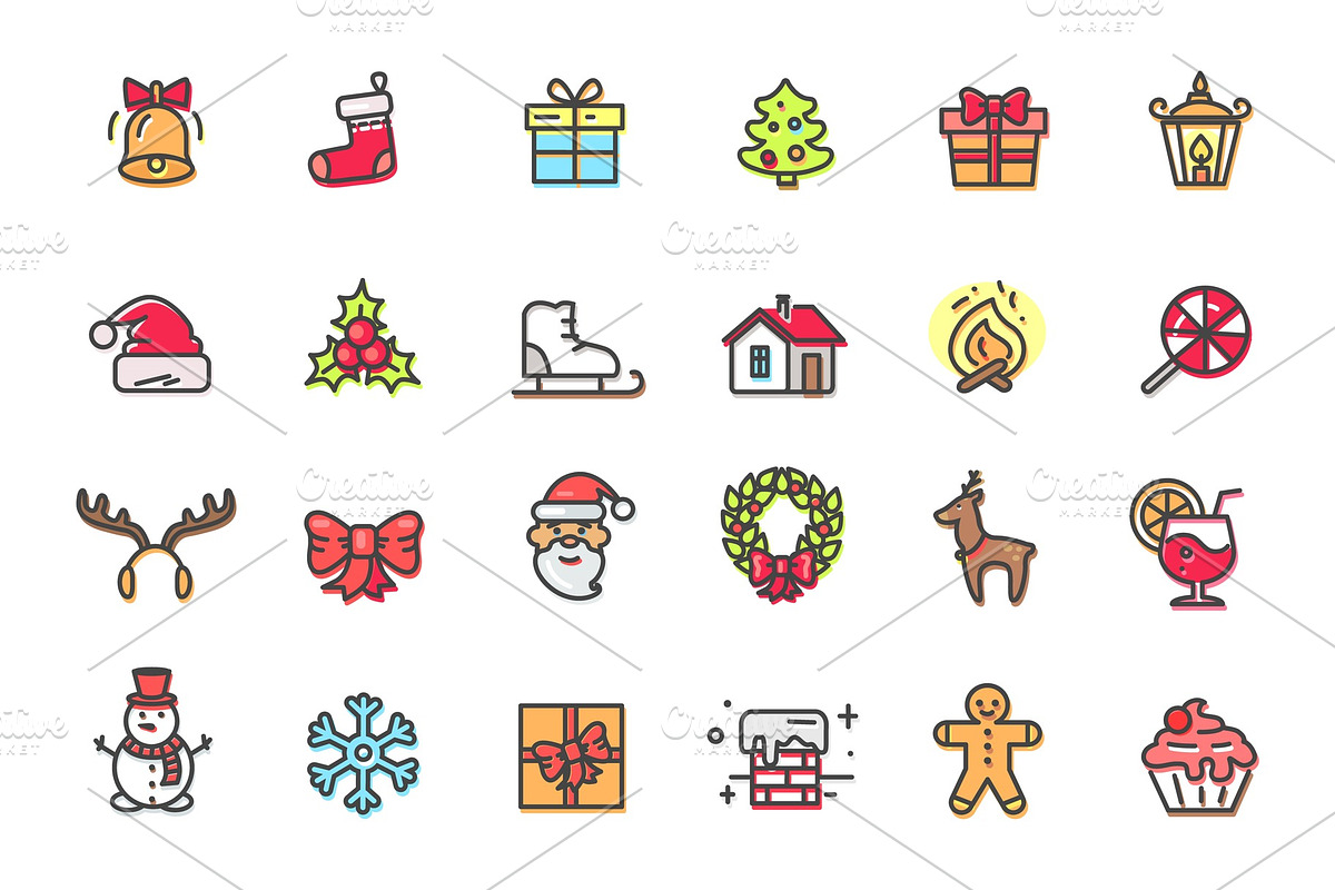 Christmas Icons Collection Vector in Objects - product preview 8