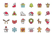 Christmas Icons Collection Vector