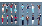 Icon of Dancing People Vector