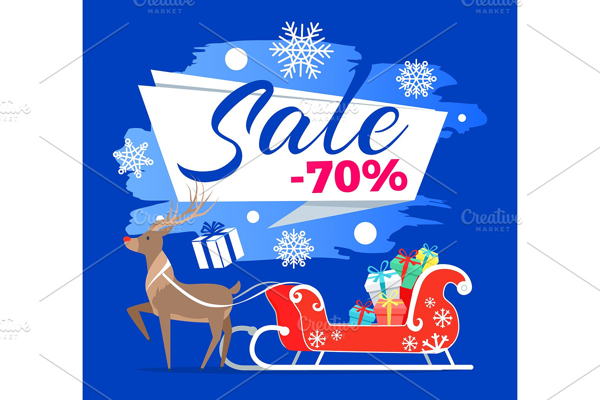 Sale -70% Poster with Reindeer in Objects - product preview 8