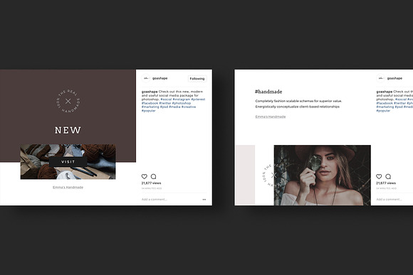 Handmade Canva Social Media Pack in Instagram Templates - product preview 5