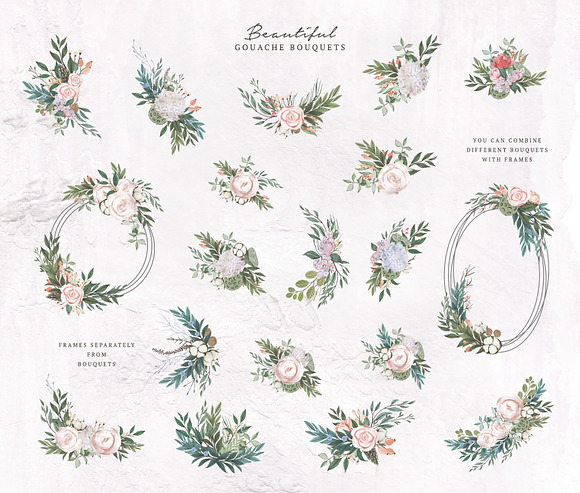 Gouache Dusty Flowers in Illustrations - product preview 5