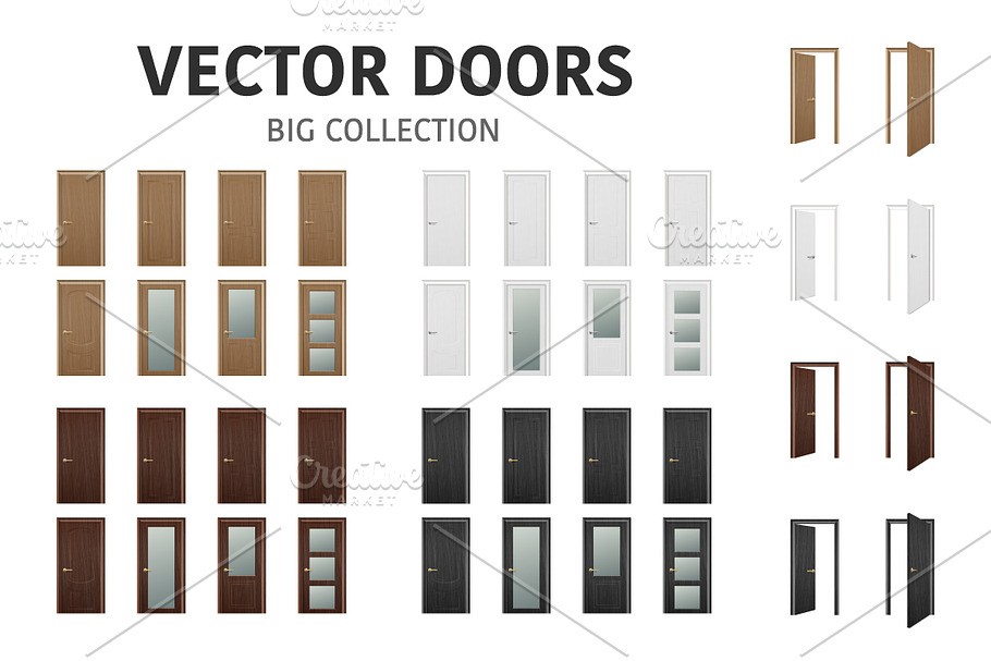 Doors. Vector set. 