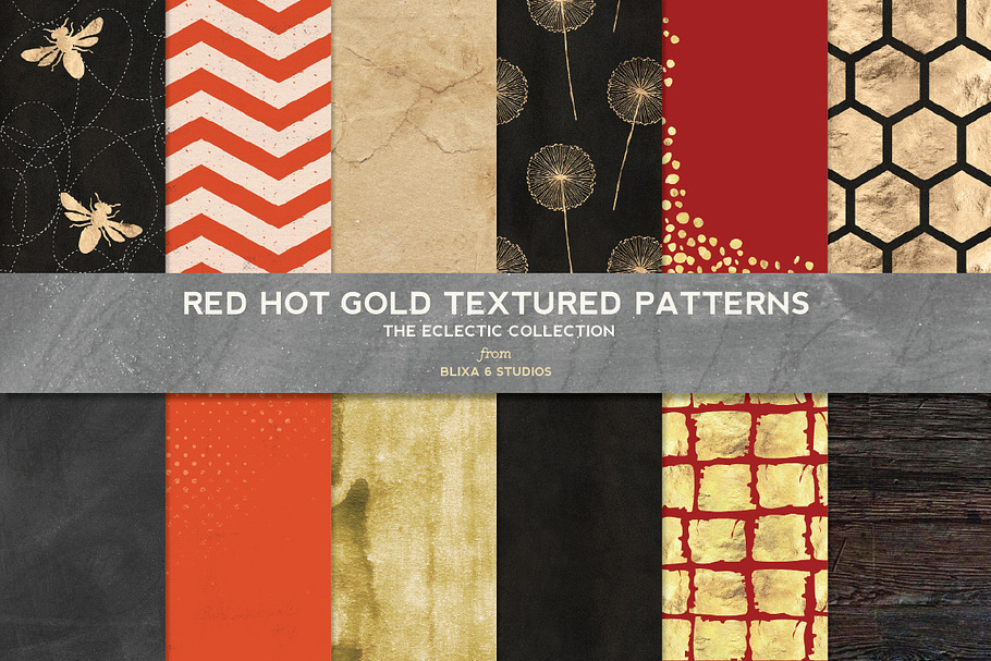 Red Hot Gold Textures & Patterns