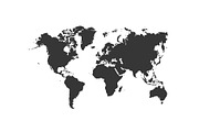 Vector illustration of a world map