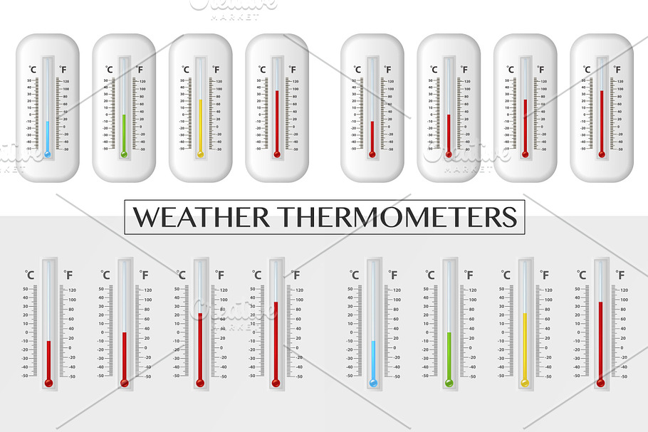 Weather Thermometers.  in Illustrations - product preview 8