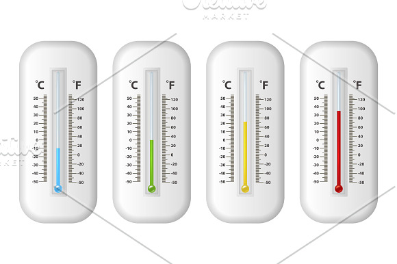 Weather Thermometers.  in Illustrations - product preview 2