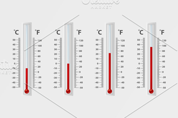 Weather Thermometers.  in Illustrations - product preview 4