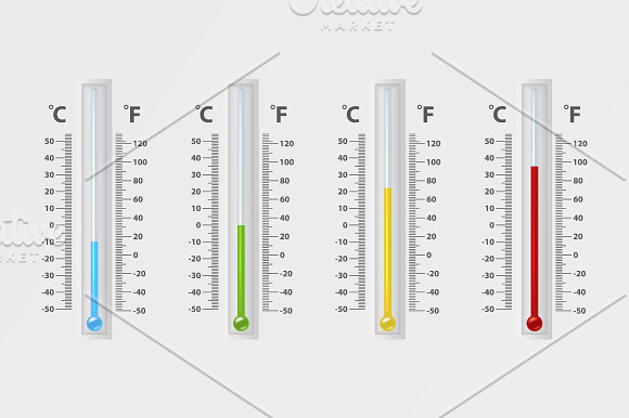 Weather Thermometers.  in Illustrations - product preview 5