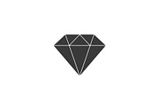 Vector diamond jewelry icon