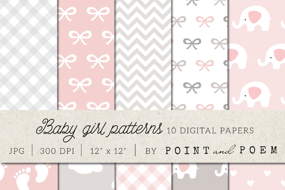 Baby Girl Digital Paper