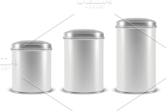 Tin Can. Vector Set.  in Illustrations - product preview 1