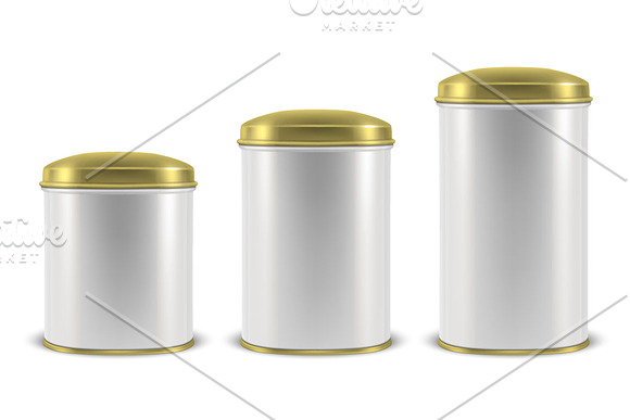 Tin Can. Vector Set.  in Illustrations - product preview 2