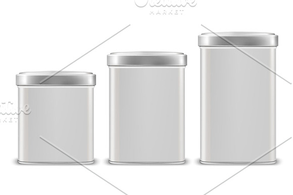 Tin Can. Vector Set.  in Illustrations - product preview 3
