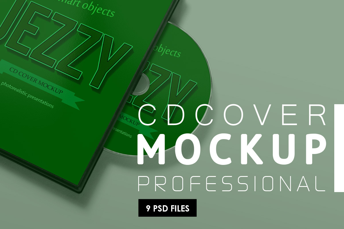 CD Cover Mockups in Branding Mockups - product preview 8