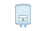 Electric water heater color icon