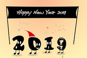 Animated numerals of 2019 year congr