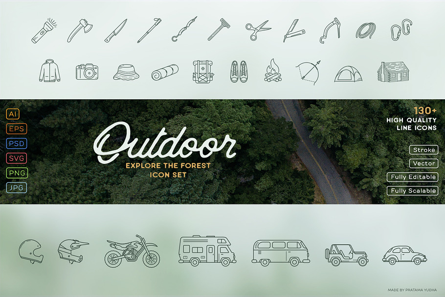 Explore the Forest Icon Set in Vintage Icons - product preview 8
