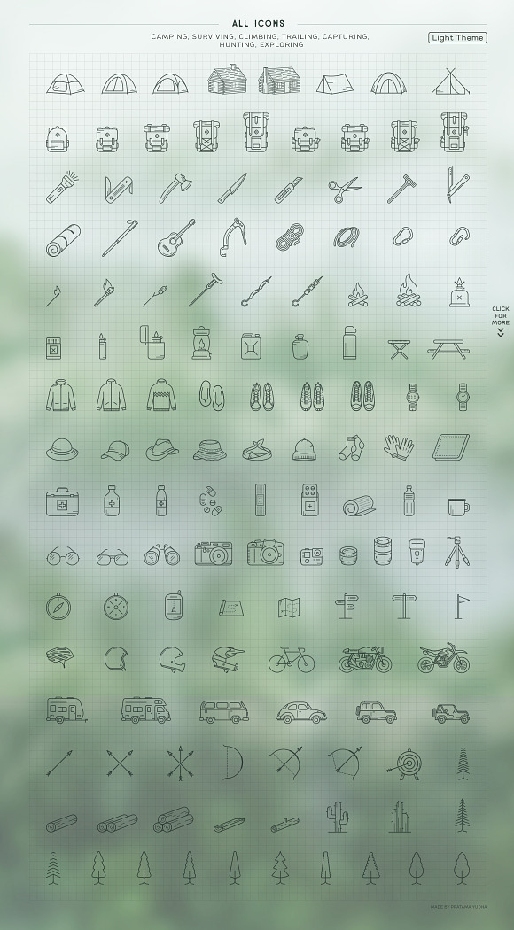 Explore the Forest Icon Set in Vintage Icons - product preview 3