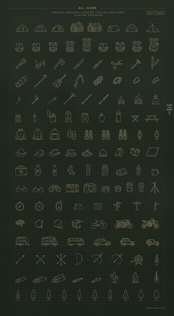 Explore the Forest Icon Set in Vintage Icons - product preview 4