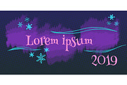 Lorem ipsum 2019 background. New