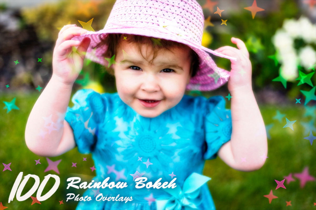 100 Rainbow Bokeh Photo Overlays in Photoshop Layer Styles - product preview 8