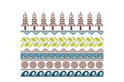 Cute seamless border with olives